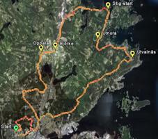 GPS-karta över turen
