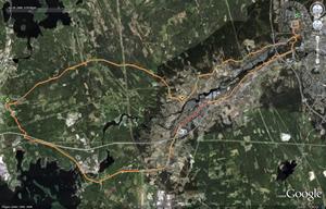GPS-karta över turen