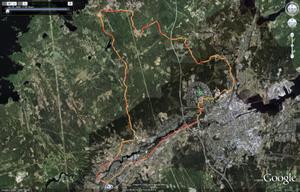 GPS-karta över turen