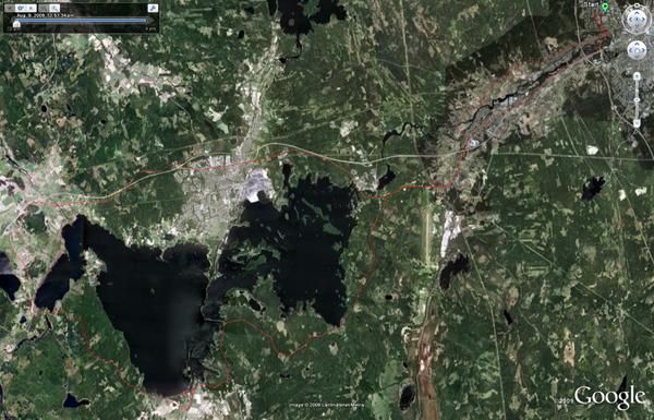 GPS-karta över turen