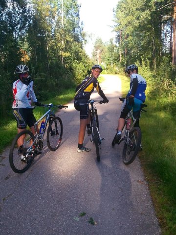 Ett av få stopp: Pelle, Björn och Jesper