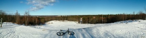 Panorama från toppen av Bomhus-backen
