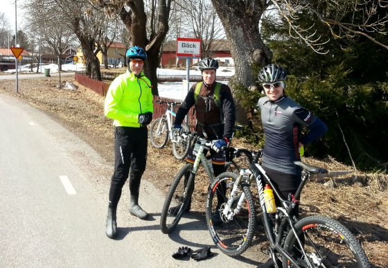 Delar av dagens träningssällskap (Crille, Johan, Pär)